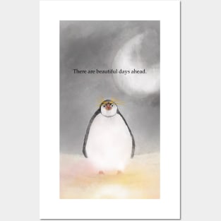 Beautiful days ahead , penguin art, spirit animal Posters and Art